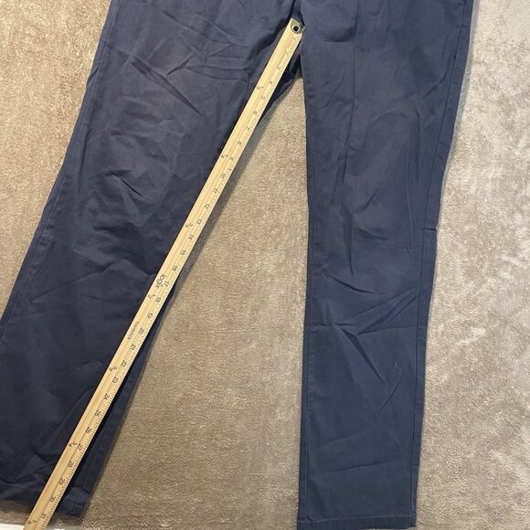 Old Navy Pants Men's 34x32 Ultra Slim Navy Blue Chino Flat Front Casual Straight - Picture 7 of 7